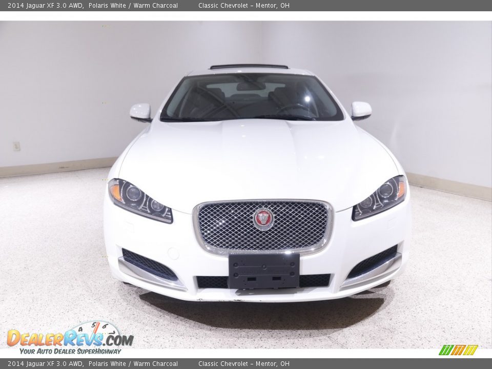 2014 Jaguar XF 3.0 AWD Polaris White / Warm Charcoal Photo #2