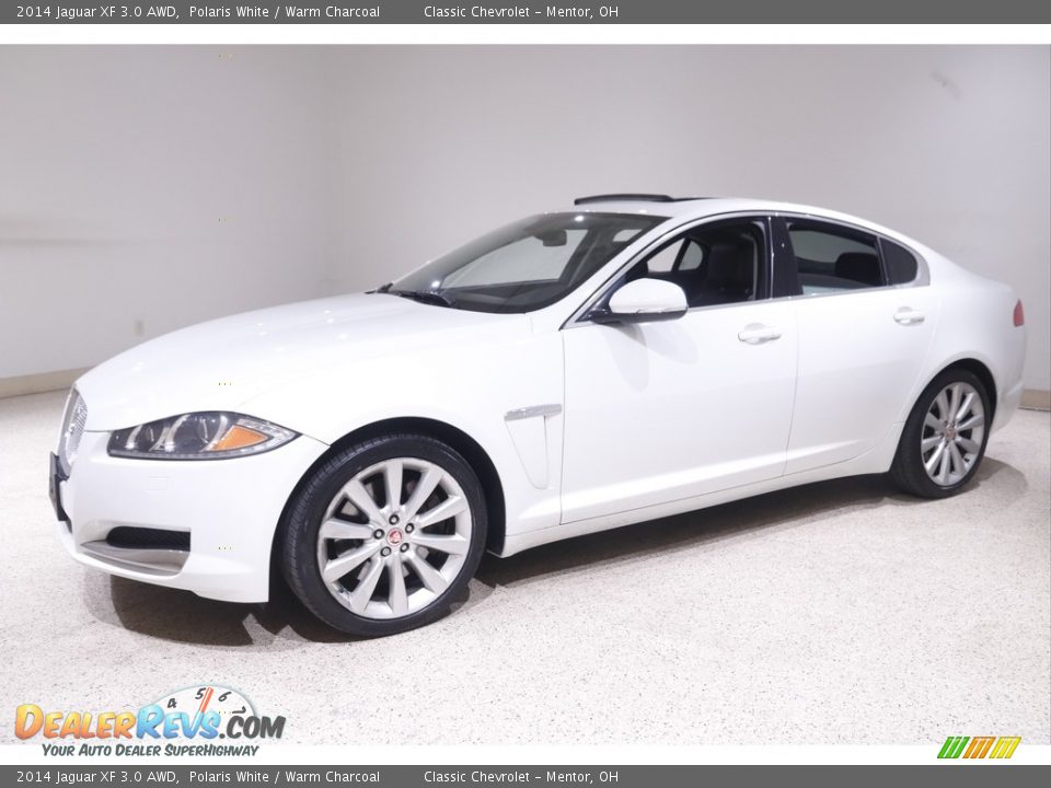 2014 Jaguar XF 3.0 AWD Polaris White / Warm Charcoal Photo #3