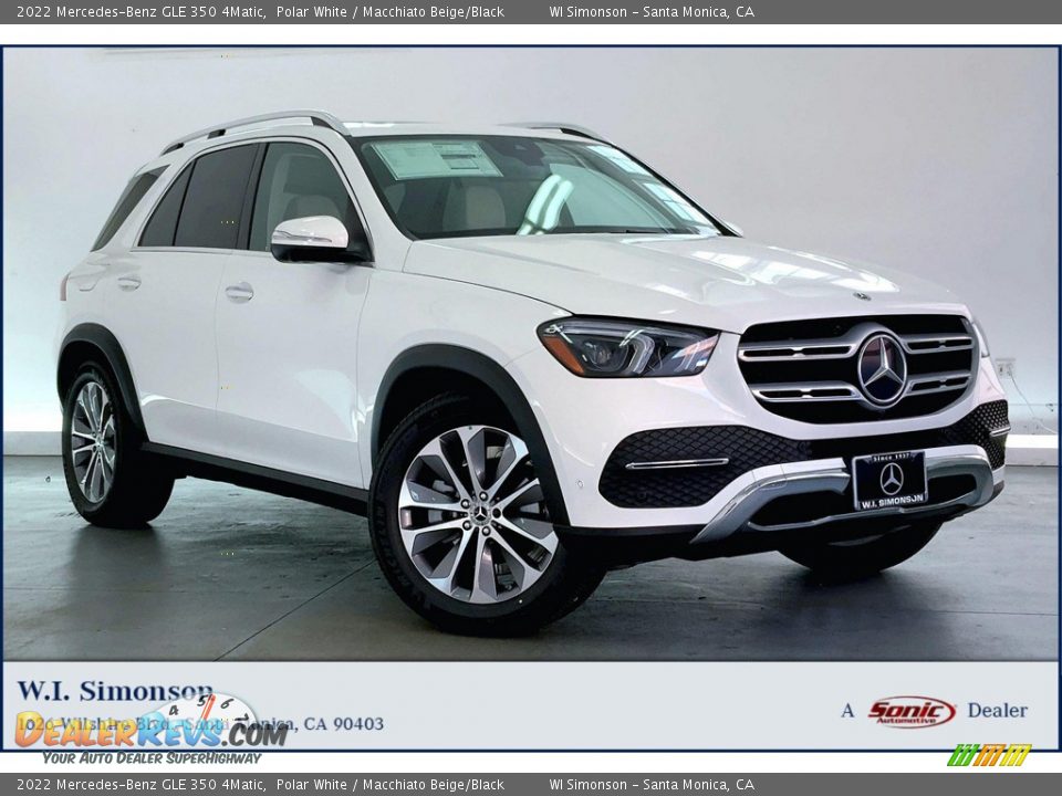 2022 Mercedes-Benz GLE 350 4Matic Polar White / Macchiato Beige/Black Photo #1
