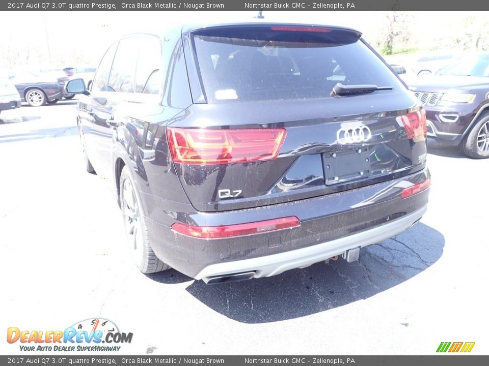 2017 Audi Q7 3.0T quattro Prestige Orca Black Metallic / Nougat Brown Photo #6