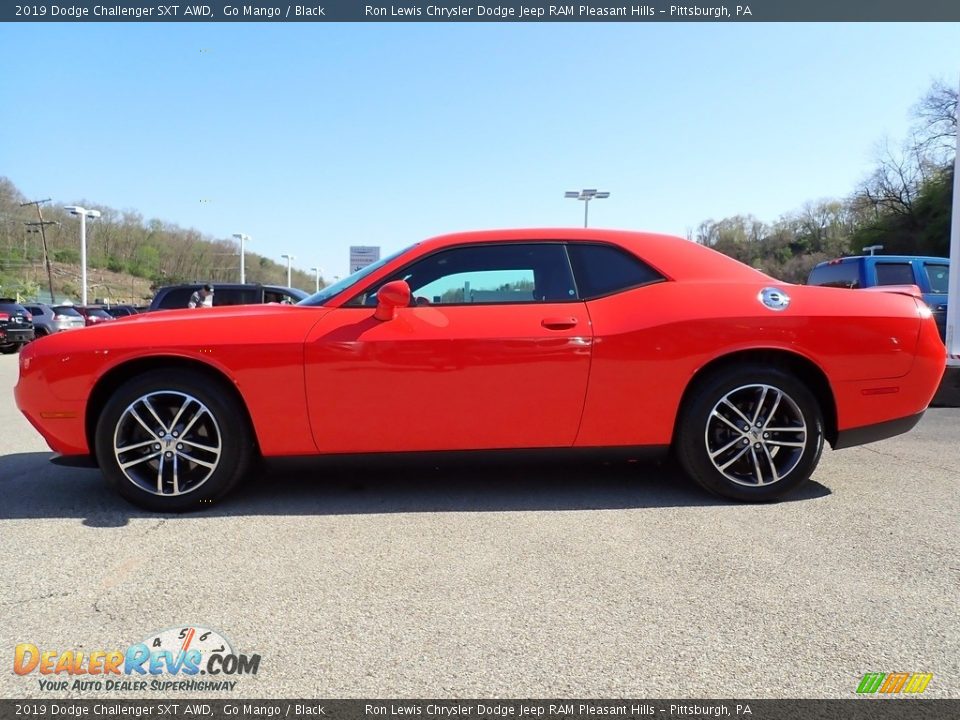 2019 Dodge Challenger SXT AWD Go Mango / Black Photo #2