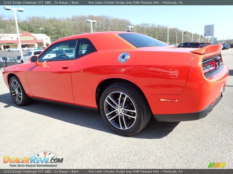 2019 Dodge Challenger SXT AWD Go Mango / Black Photo #3