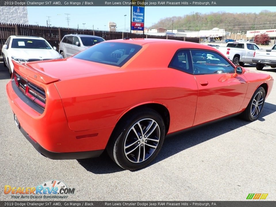 2019 Dodge Challenger SXT AWD Go Mango / Black Photo #6