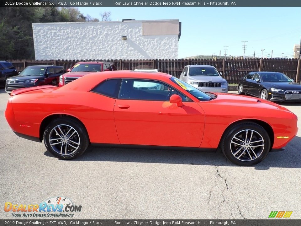 2019 Dodge Challenger SXT AWD Go Mango / Black Photo #7