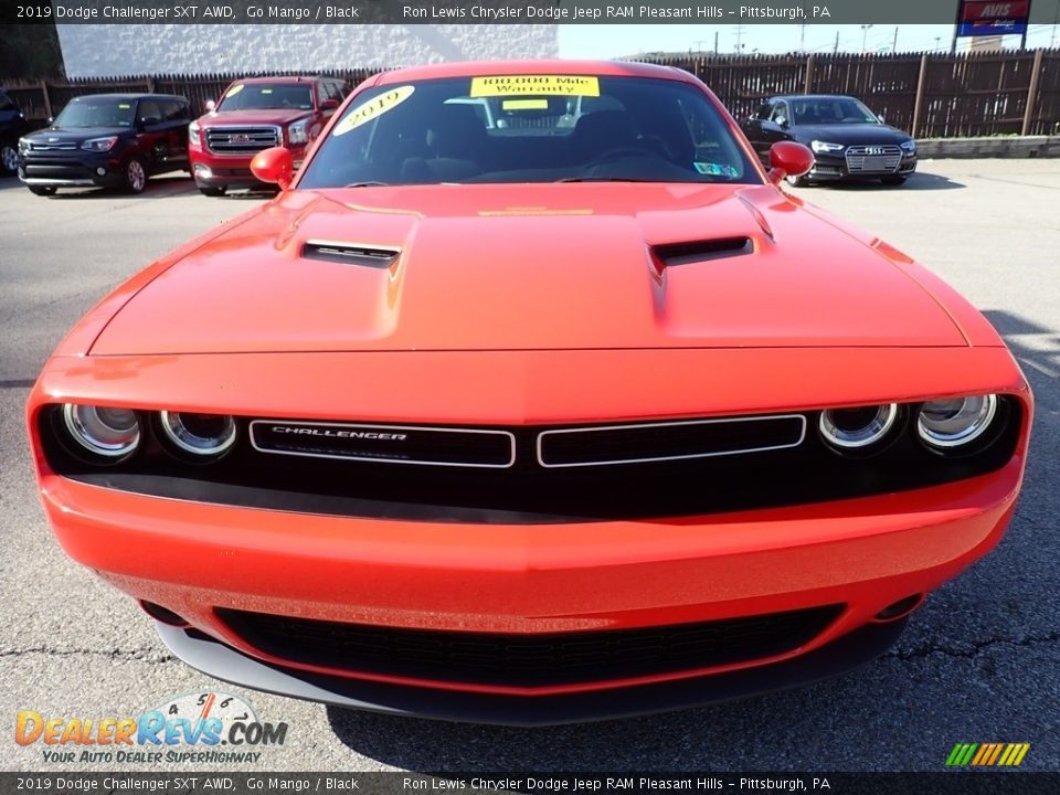 2019 Dodge Challenger SXT AWD Go Mango / Black Photo #9