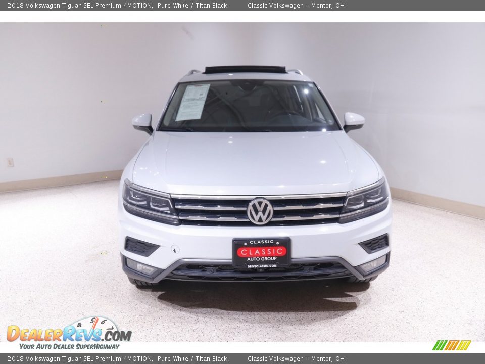 2018 Volkswagen Tiguan SEL Premium 4MOTION Pure White / Titan Black Photo #2