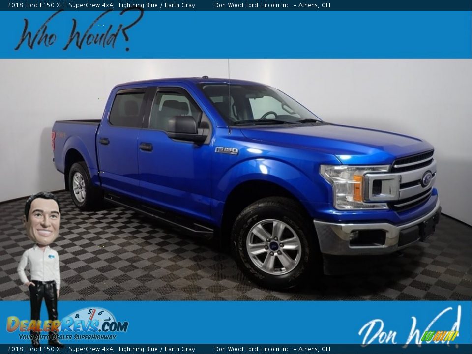 2018 Ford F150 XLT SuperCrew 4x4 Lightning Blue / Earth Gray Photo #1