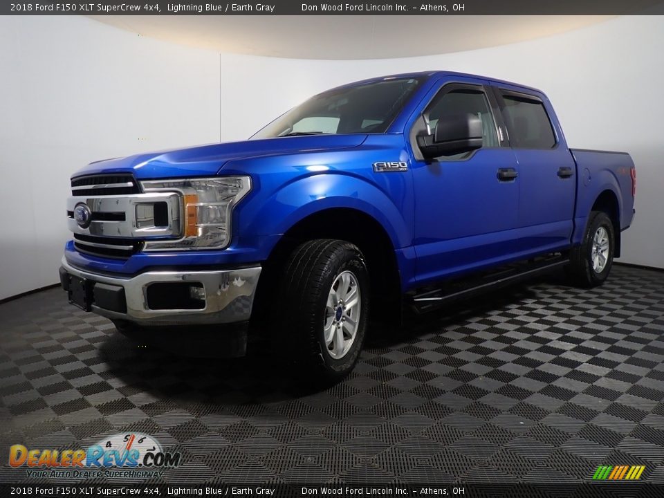 2018 Ford F150 XLT SuperCrew 4x4 Lightning Blue / Earth Gray Photo #8