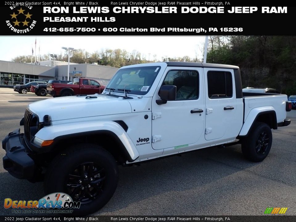 2022 Jeep Gladiator Sport 4x4 Bright White / Black Photo #1