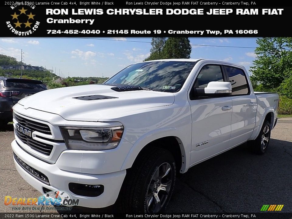 2022 Ram 1500 Laramie Crew Cab 4x4 Bright White / Black Photo #1