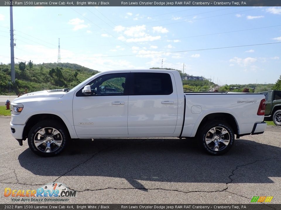 2022 Ram 1500 Laramie Crew Cab 4x4 Bright White / Black Photo #2