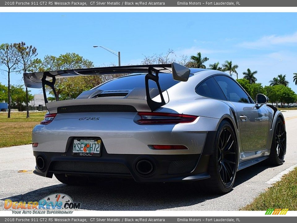 2018 Porsche 911 GT2 RS Weissach Package GT Silver Metallic / Black w/Red Alcantara Photo #6