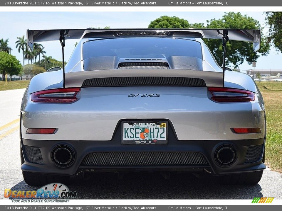 2018 Porsche 911 GT2 RS Weissach Package GT Silver Metallic / Black w/Red Alcantara Photo #8