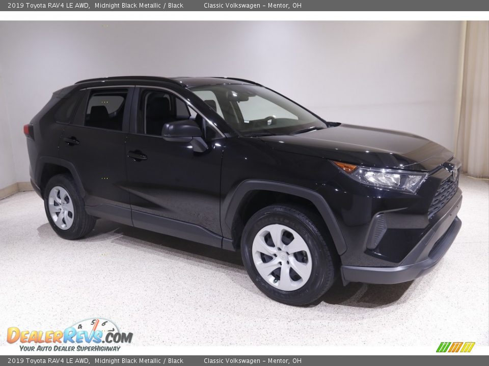 2019 Toyota RAV4 LE AWD Midnight Black Metallic / Black Photo #1