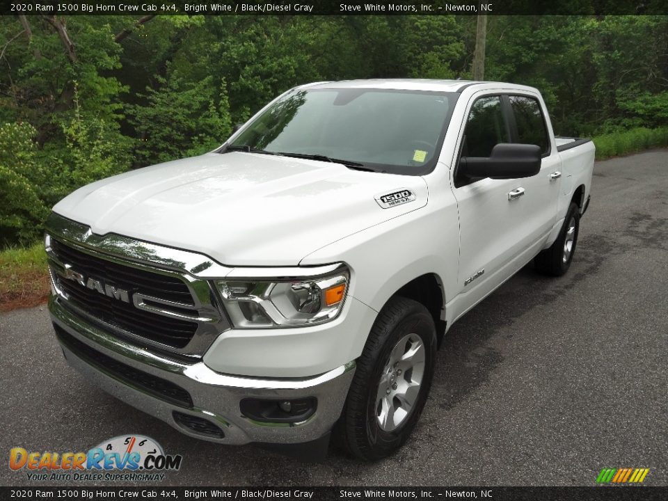 2020 Ram 1500 Big Horn Crew Cab 4x4 Bright White / Black/Diesel Gray Photo #2