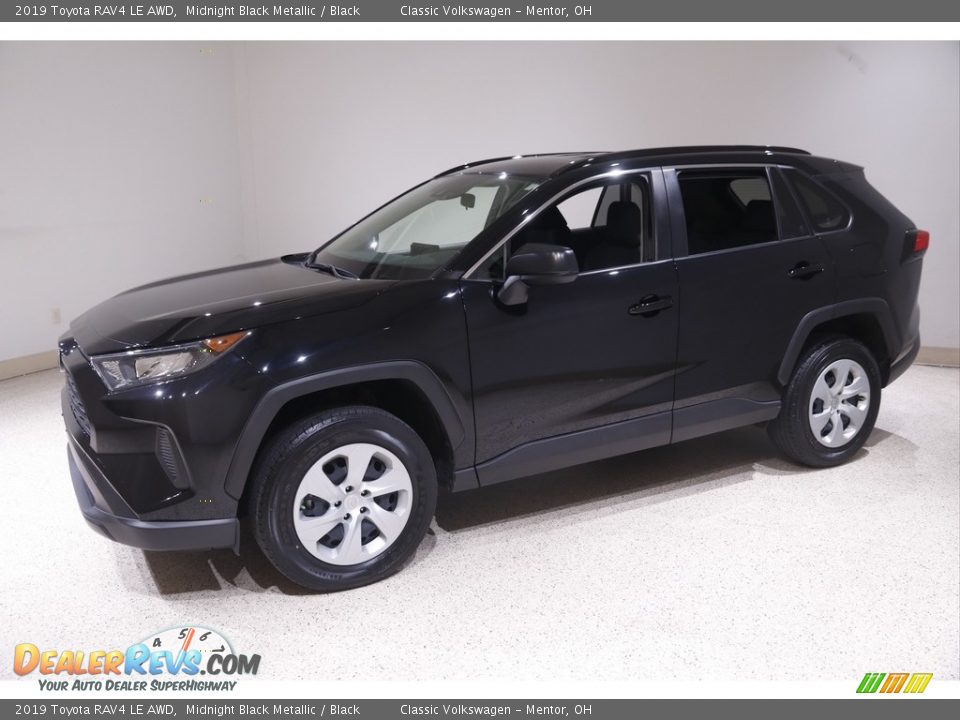 2019 Toyota RAV4 LE AWD Midnight Black Metallic / Black Photo #3