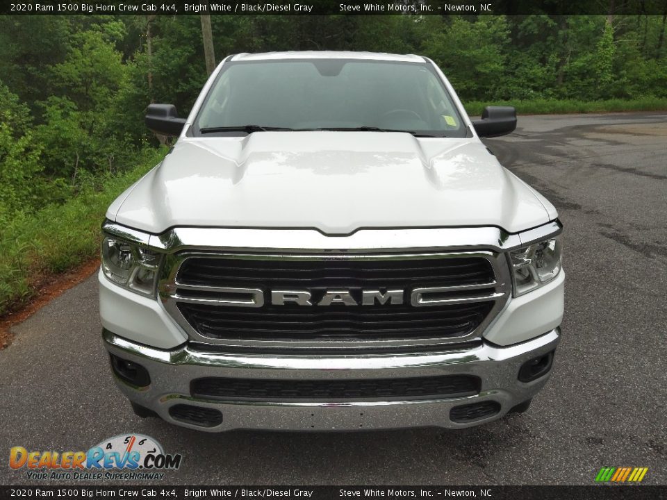 2020 Ram 1500 Big Horn Crew Cab 4x4 Bright White / Black/Diesel Gray Photo #3