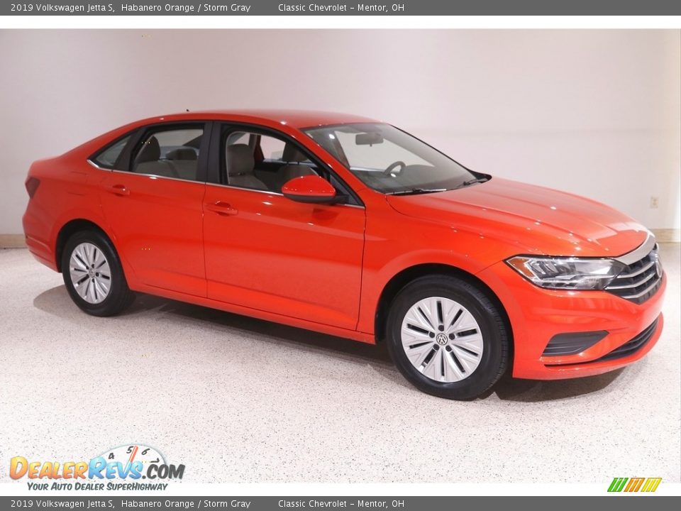 2019 Volkswagen Jetta S Habanero Orange / Storm Gray Photo #1