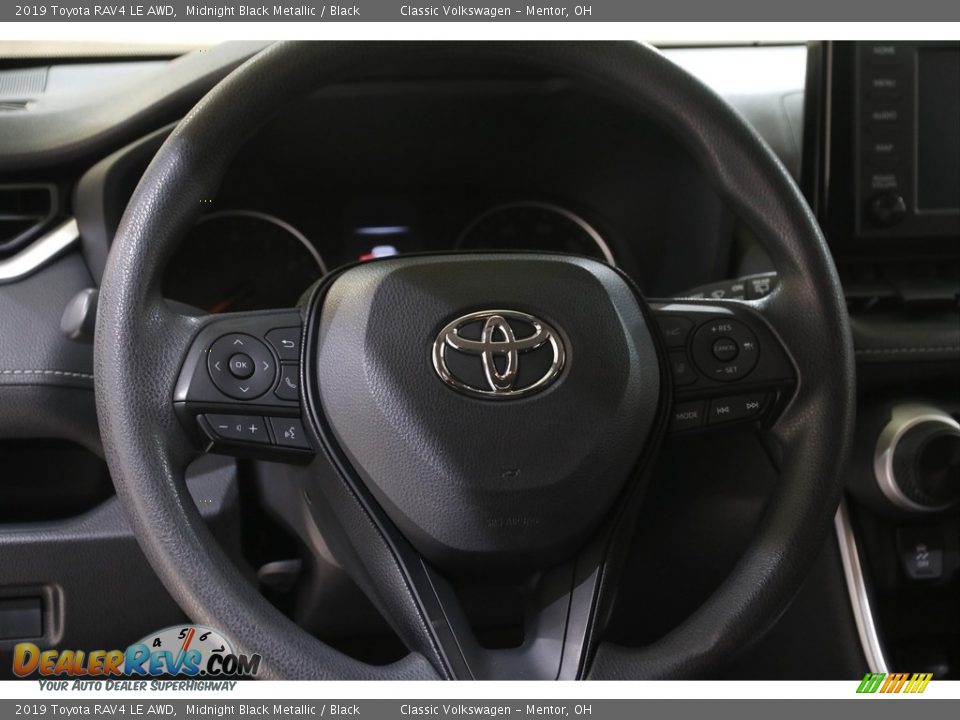 2019 Toyota RAV4 LE AWD Midnight Black Metallic / Black Photo #7