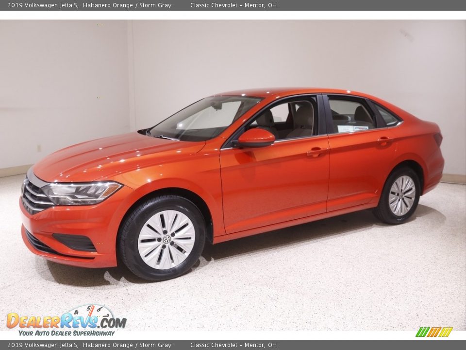 2019 Volkswagen Jetta S Habanero Orange / Storm Gray Photo #3