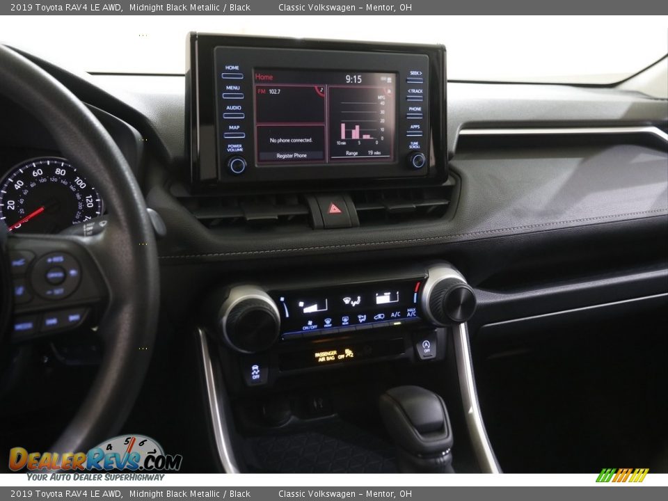2019 Toyota RAV4 LE AWD Midnight Black Metallic / Black Photo #9