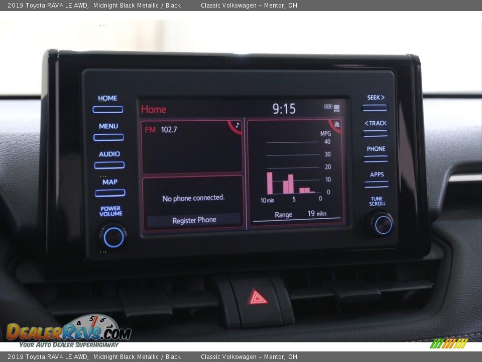 2019 Toyota RAV4 LE AWD Midnight Black Metallic / Black Photo #10