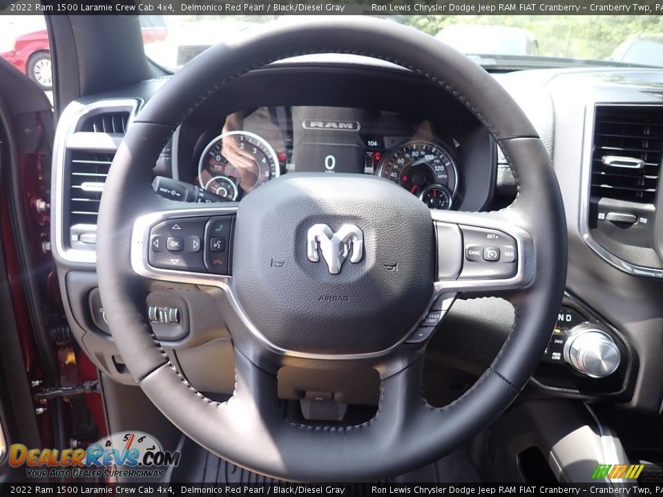 2022 Ram 1500 Laramie Crew Cab 4x4 Steering Wheel Photo #19