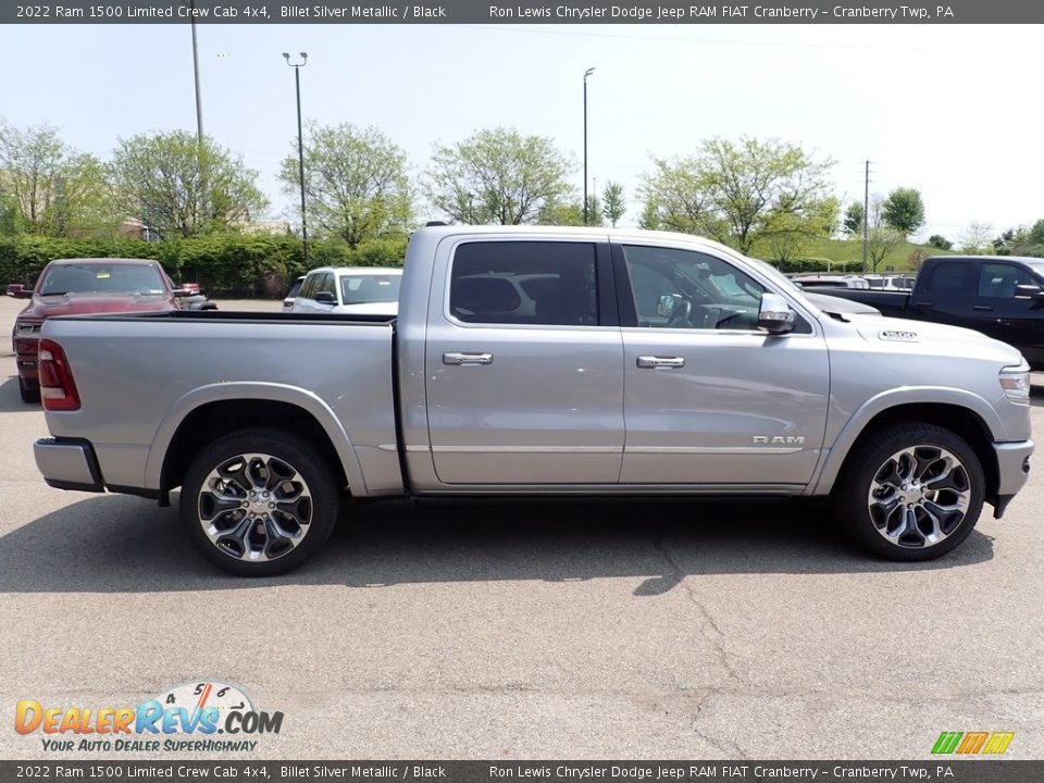 2022 Ram 1500 Limited Crew Cab 4x4 Billet Silver Metallic / Black Photo #6