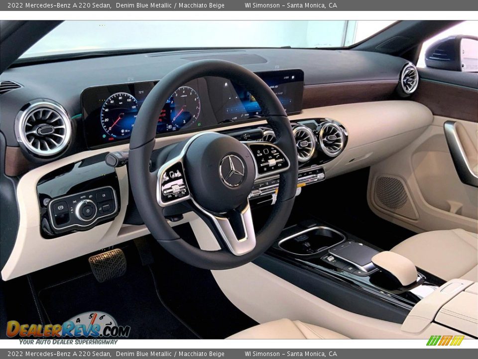 2022 Mercedes-Benz A 220 Sedan Denim Blue Metallic / Macchiato Beige Photo #4
