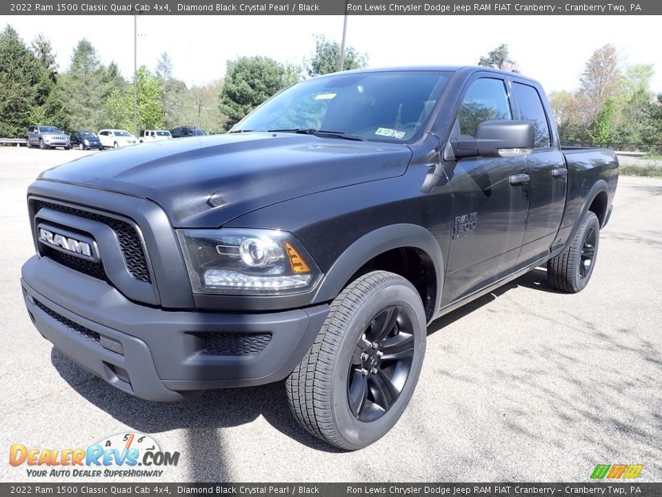 2022 Ram 1500 Classic Quad Cab 4x4 Diamond Black Crystal Pearl / Black Photo #2