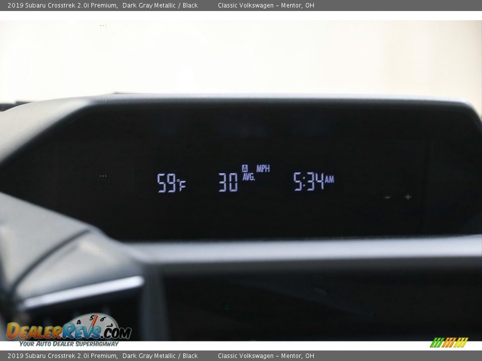 2019 Subaru Crosstrek 2.0i Premium Dark Gray Metallic / Black Photo #10