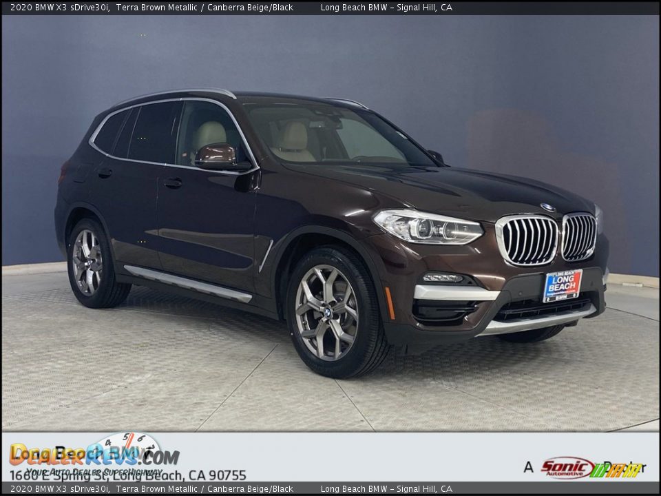 2020 BMW X3 sDrive30i Terra Brown Metallic / Canberra Beige/Black Photo #1