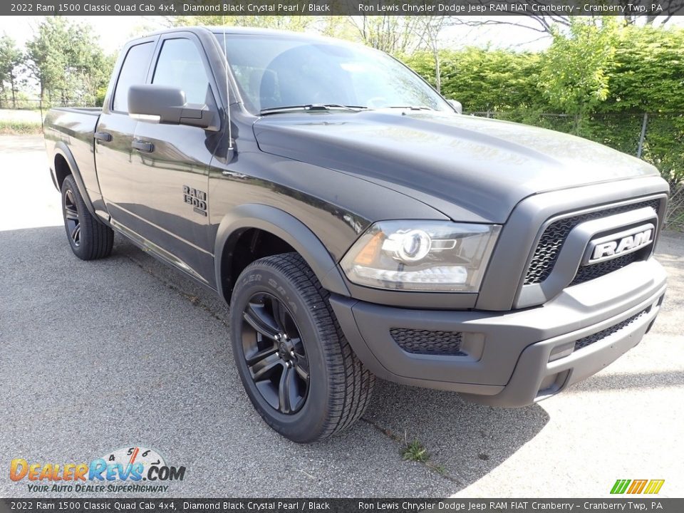 2022 Ram 1500 Classic Quad Cab 4x4 Diamond Black Crystal Pearl / Black Photo #7