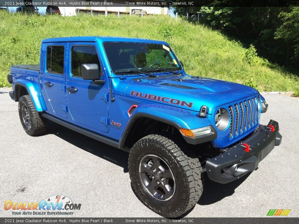 2021 Jeep Gladiator Rubicon 4x4 Hydro Blue Pearl / Black Photo #4