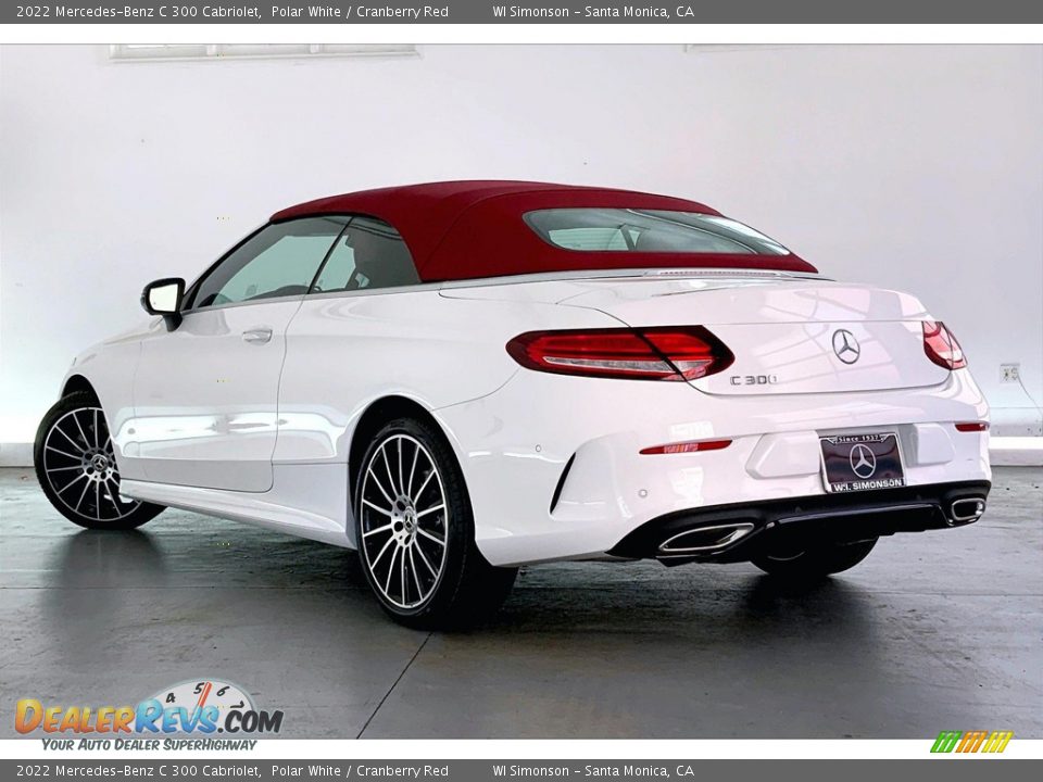 2022 Mercedes-Benz C 300 Cabriolet Polar White / Cranberry Red Photo #2