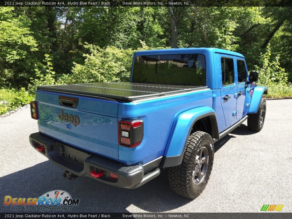 2021 Jeep Gladiator Rubicon 4x4 Hydro Blue Pearl / Black Photo #6