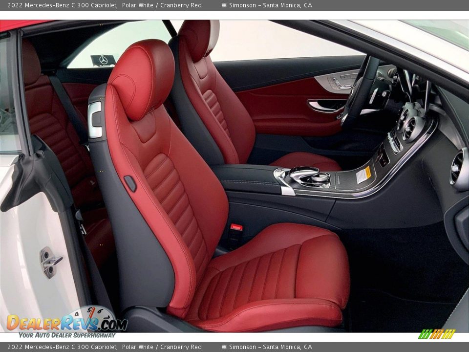 2022 Mercedes-Benz C 300 Cabriolet Polar White / Cranberry Red Photo #5