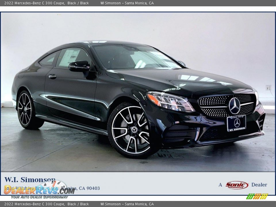 2022 Mercedes-Benz C 300 Coupe Black / Black Photo #1