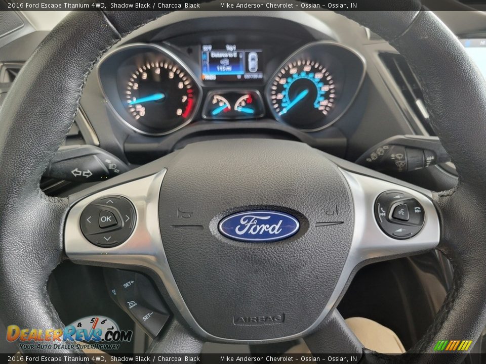 2016 Ford Escape Titanium 4WD Shadow Black / Charcoal Black Photo #23