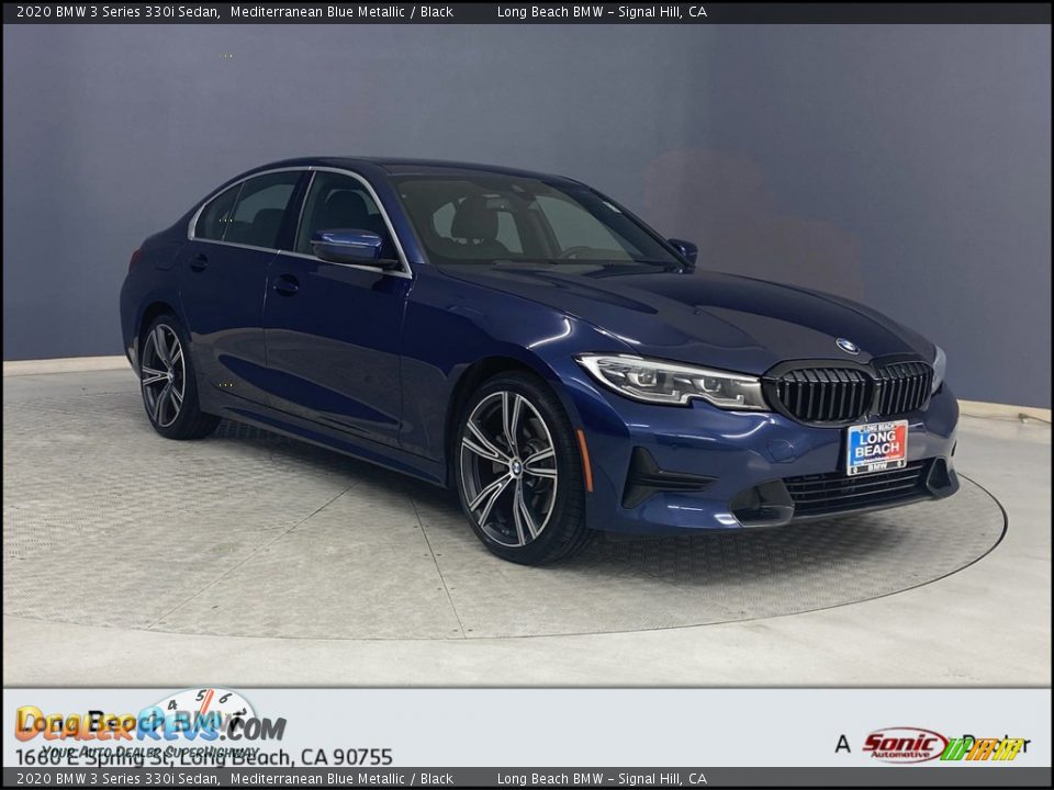 2020 BMW 3 Series 330i Sedan Mediterranean Blue Metallic / Black Photo #1