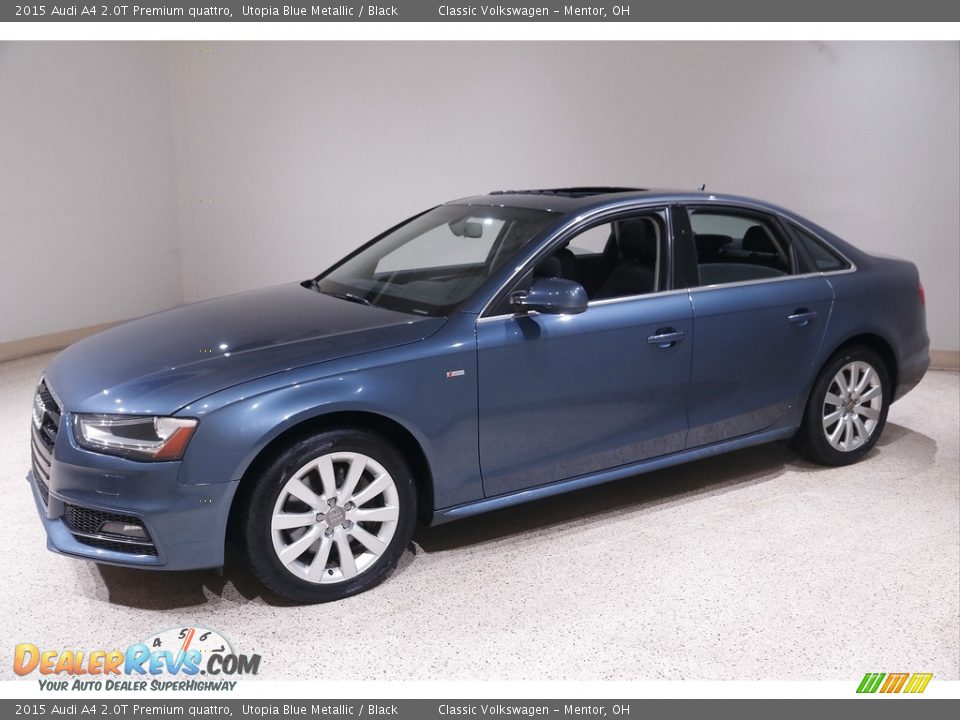 2015 Audi A4 2.0T Premium quattro Utopia Blue Metallic / Black Photo #3