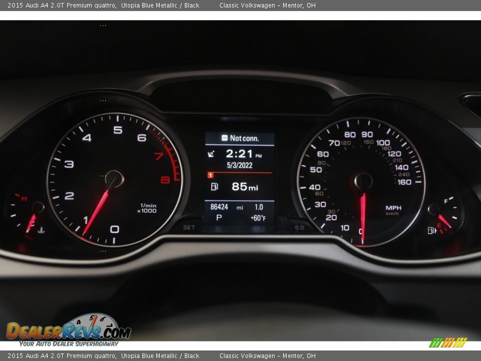 2015 Audi A4 2.0T Premium quattro Utopia Blue Metallic / Black Photo #8