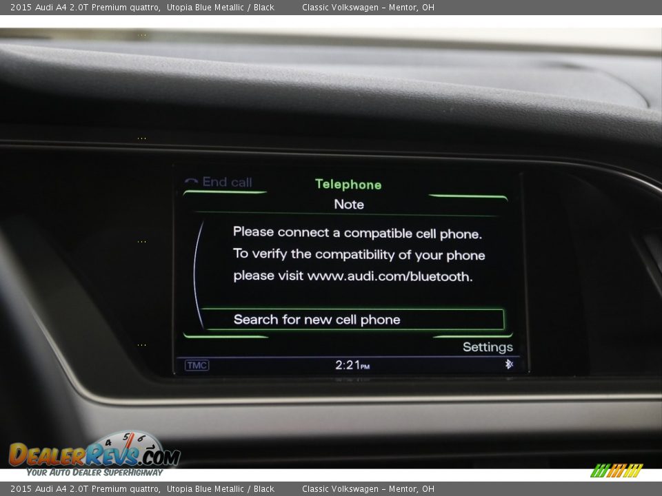 2015 Audi A4 2.0T Premium quattro Utopia Blue Metallic / Black Photo #10