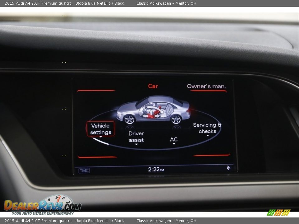 2015 Audi A4 2.0T Premium quattro Utopia Blue Metallic / Black Photo #11