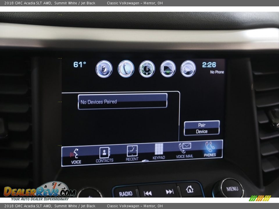 2018 GMC Acadia SLT AWD Summit White / Jet Black Photo #11