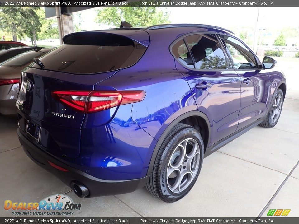 2022 Alfa Romeo Stelvio Sprint AWD Anodized Blue Metallic / Black Photo #3