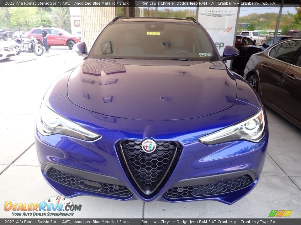 2022 Alfa Romeo Stelvio Sprint AWD Anodized Blue Metallic / Black Photo #6