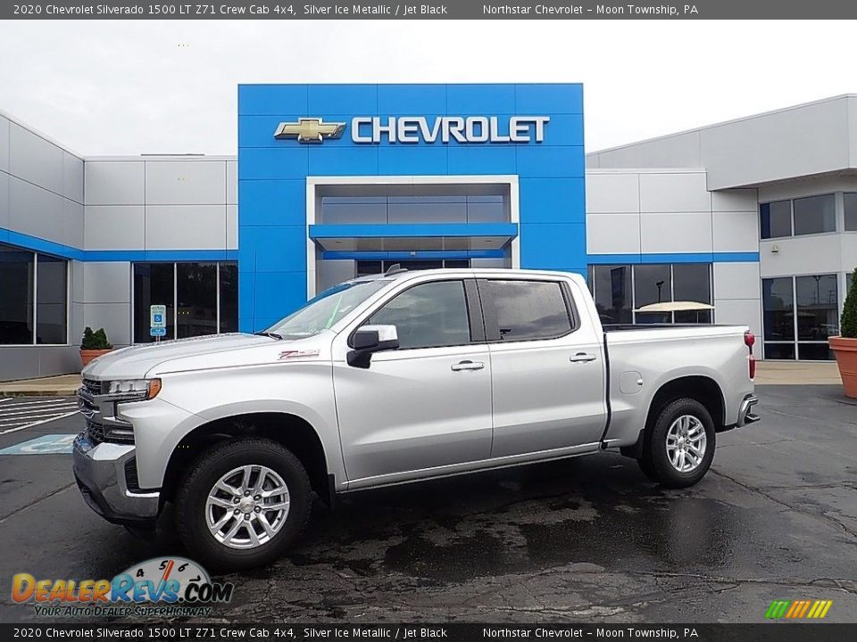 2020 Chevrolet Silverado 1500 LT Z71 Crew Cab 4x4 Silver Ice Metallic / Jet Black Photo #1