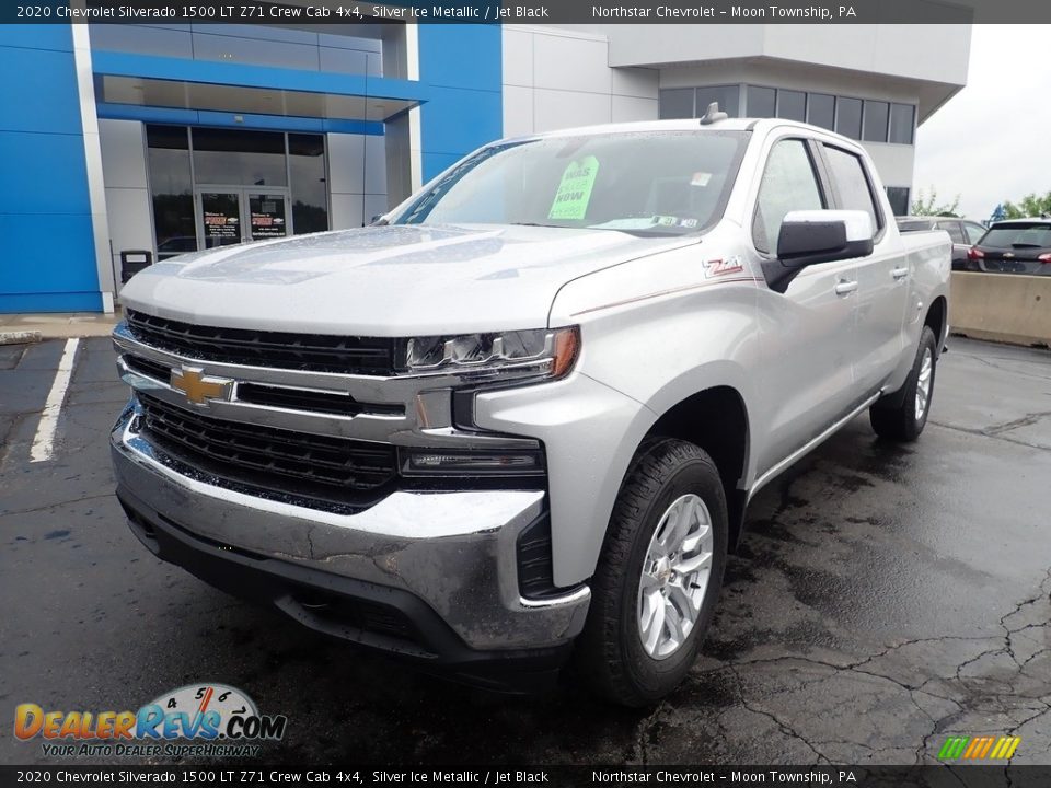 2020 Chevrolet Silverado 1500 LT Z71 Crew Cab 4x4 Silver Ice Metallic / Jet Black Photo #2