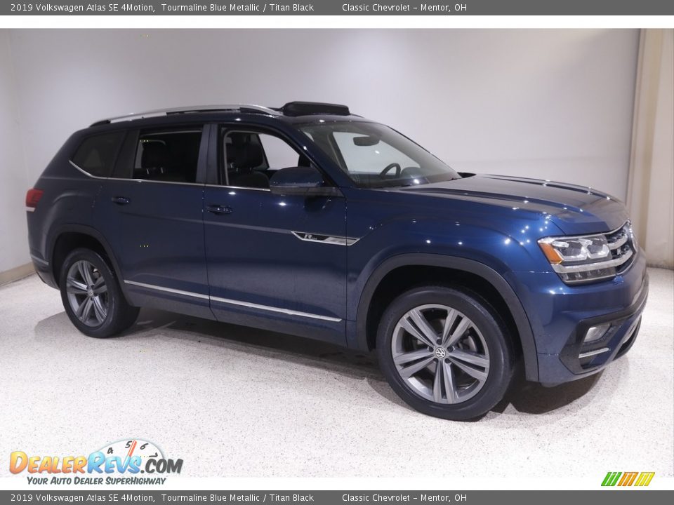 2019 Volkswagen Atlas SE 4Motion Tourmaline Blue Metallic / Titan Black Photo #1